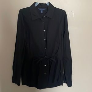 black button up tommy hilfiger top. size small.